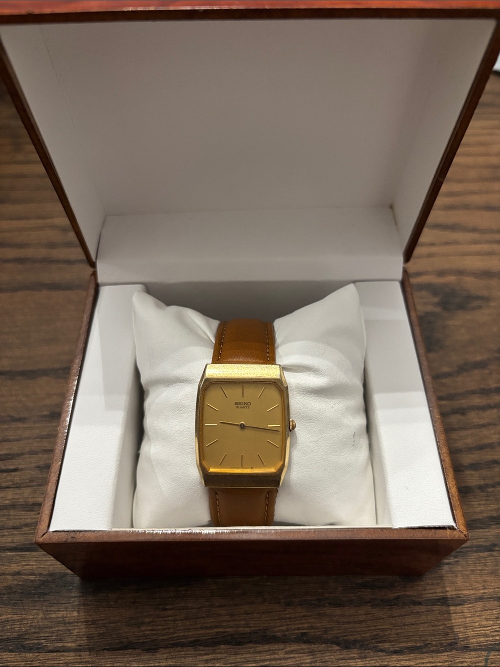 Vintage Seiko Gold-Tone Tank Watch